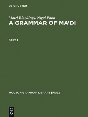 cover image of A Grammar of Ma'di